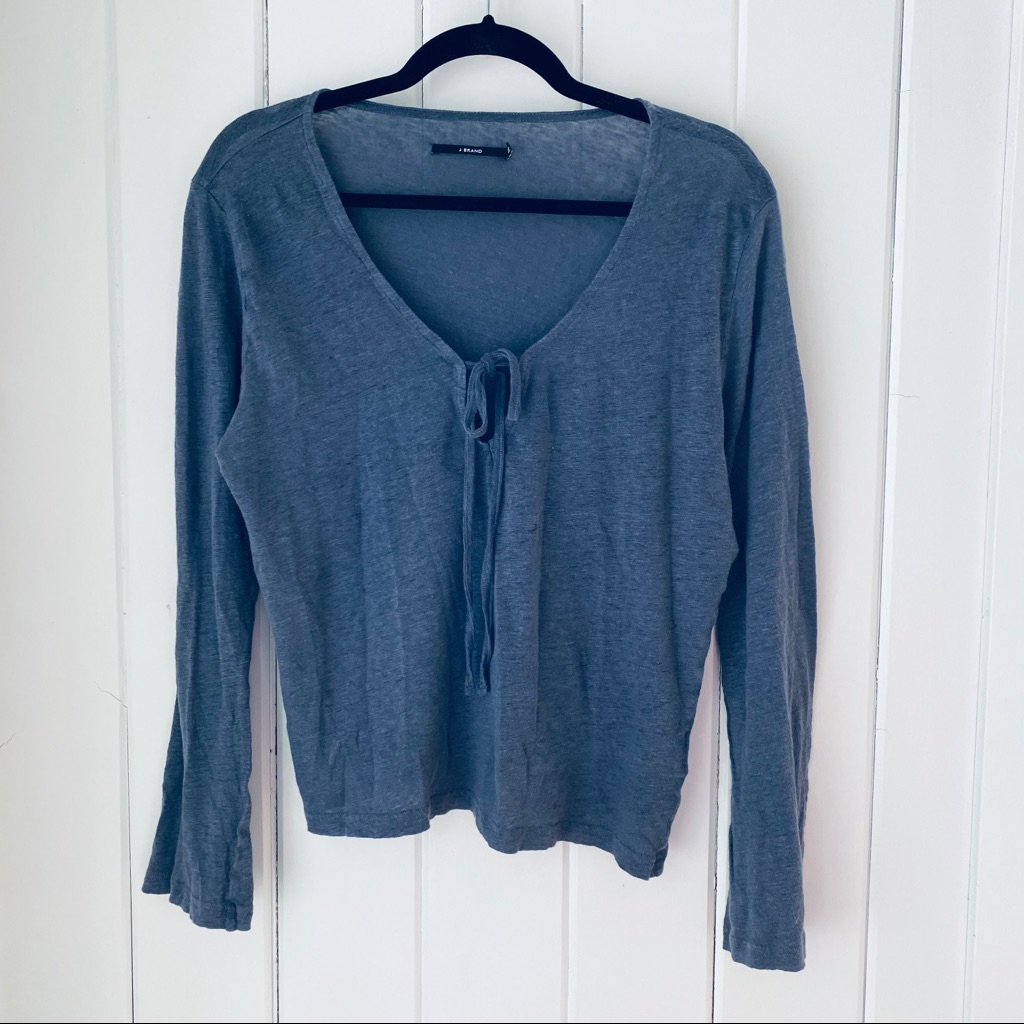 J Brand Tie Front Shirt